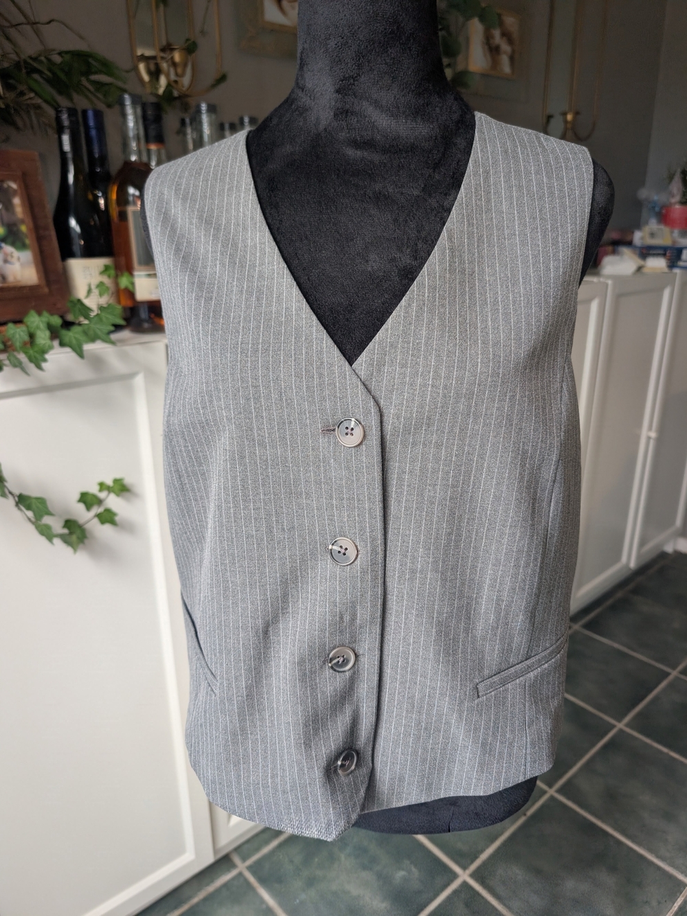 Light Gray Pinstripe Men's Dress Vest
